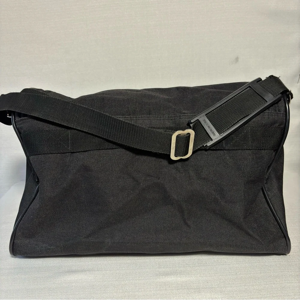 American Flyer XL Black Duffel bag with shoulder strap travel weekender bag